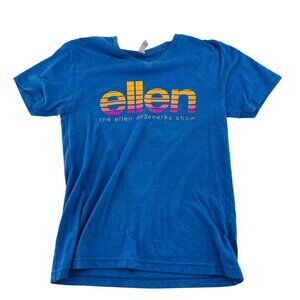 Ellen DeGeneres Show Blue T-Shirt With Multicolor Logo - Size S - Funny & Comfor
